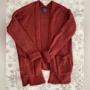 Abercrombie and Fitch maroon cardigan